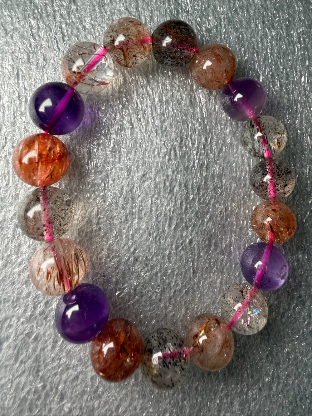 Powerful 11MM Super Seven Natural Crystal Bracelet
